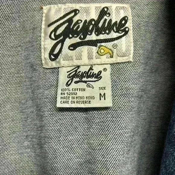 VGT Gasoline 100% cotton denim jacket size medium - Picture 3 of 7